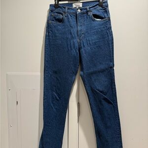 Reformation Deep Blue Straight Leg Jeans